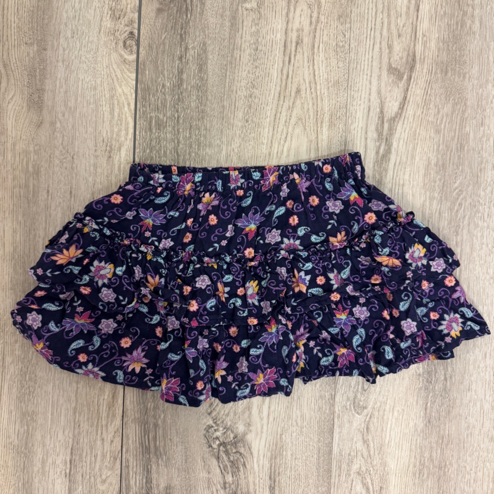 OshKosh B'gosh Floral Ruffle Skirt - Navy and Multicolor